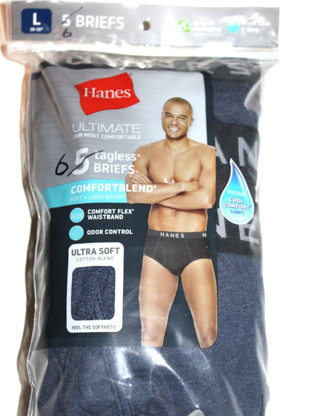 Hanes Men's Briefs 6 Pair
